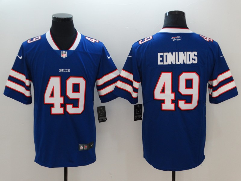 Men Buffalo Bills #49 Edmunds Blue Vapor Untouchable Player Nike Limited NFL Jerseys->baltimore ravens->NFL Jersey